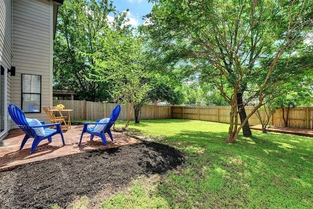 view of yard with a patio