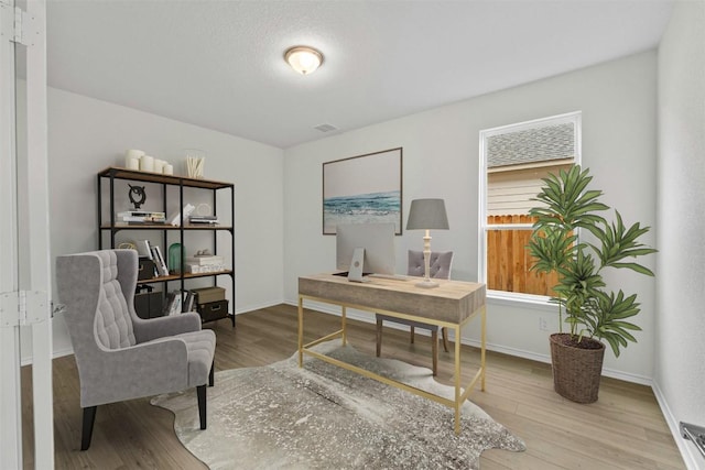 1721 Tin Can Trl, Georgetown, TX 78628 - home office with wood finished floors and baseboards