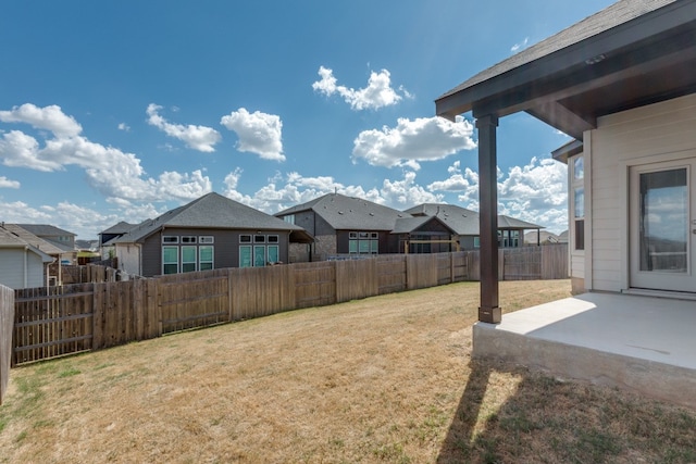 view of yard with a patio