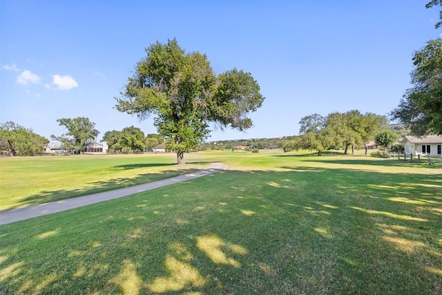 view of community with a lawn