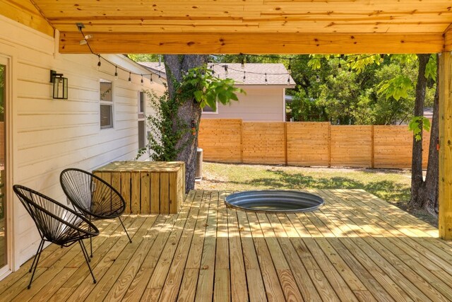 view of wooden terrace