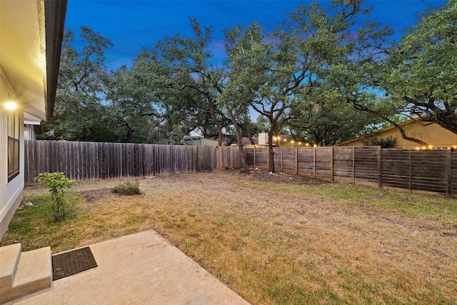 view of yard featuring a patio