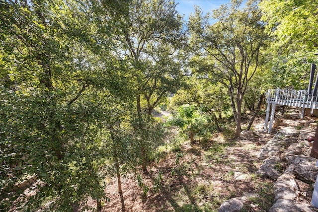 view of yard with a deck