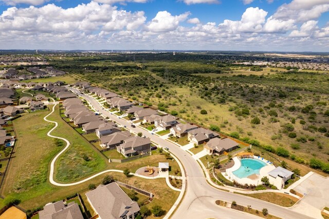 bird's eye view with a residential view