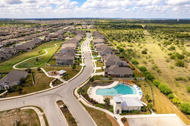 bird's eye view with a residential view