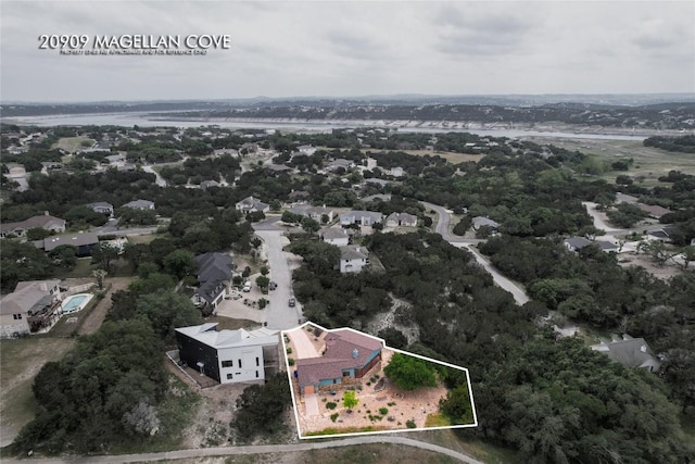 20909 Magellan Cv, Lago Vista, TX 78645 - aerial view of residential area with property boundaries highlighted