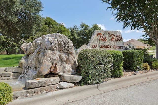 view of community sign