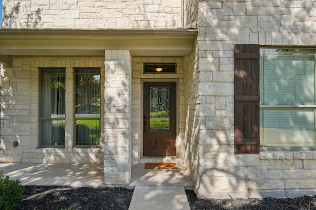 view of doorway to property