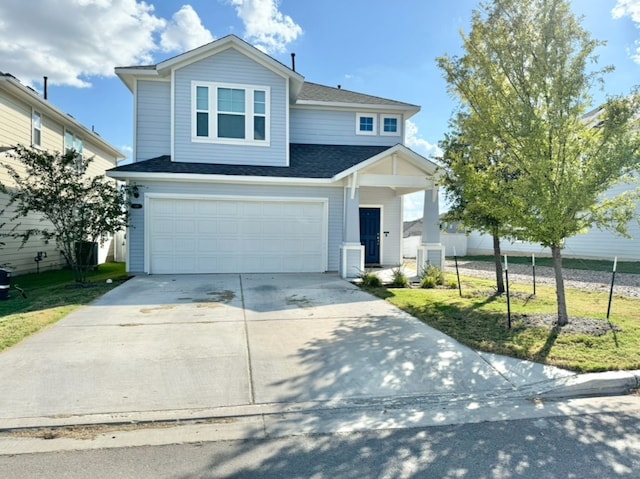 front facade featuring a garage