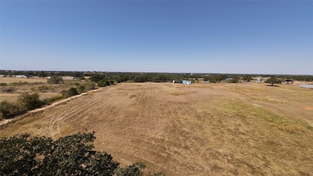 aerial view with a rural view