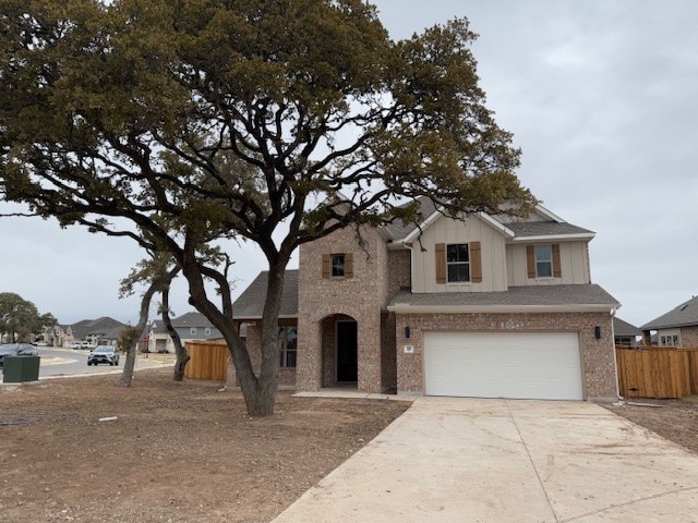 view of front of home featuring a garage