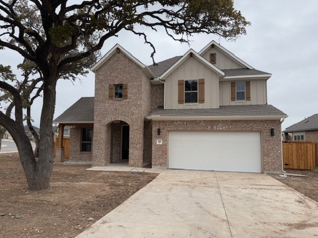 view of front of house featuring a garage