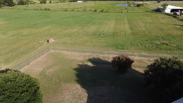 aerial view with a rural view