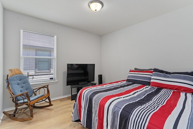 bedroom featuring light hardwood / wood-style floors