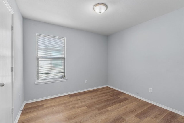 empty room featuring light wood-type flooring