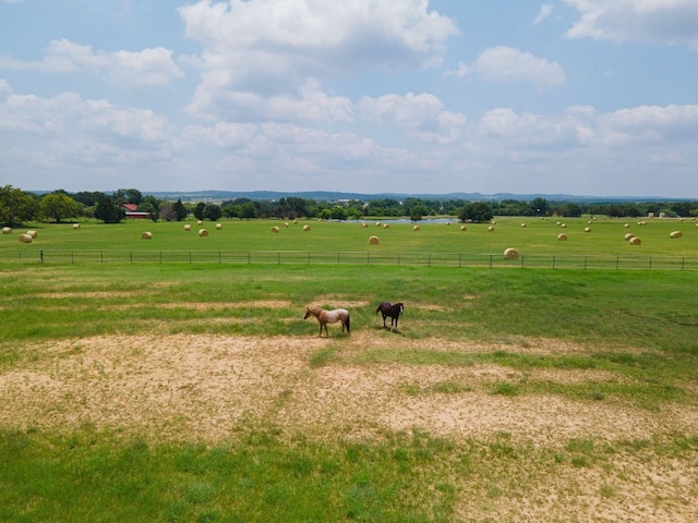 exterior space featuring a rural view