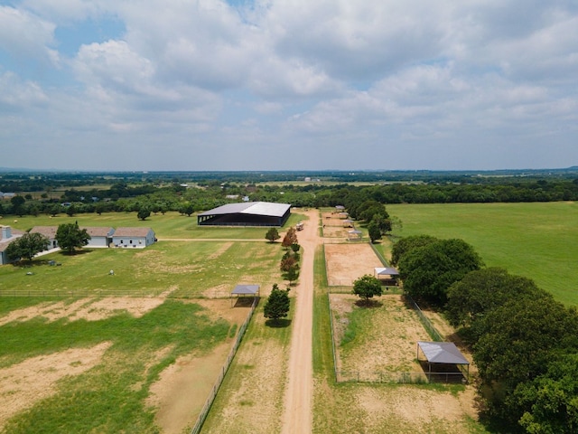 bird's eye view featuring a rural view