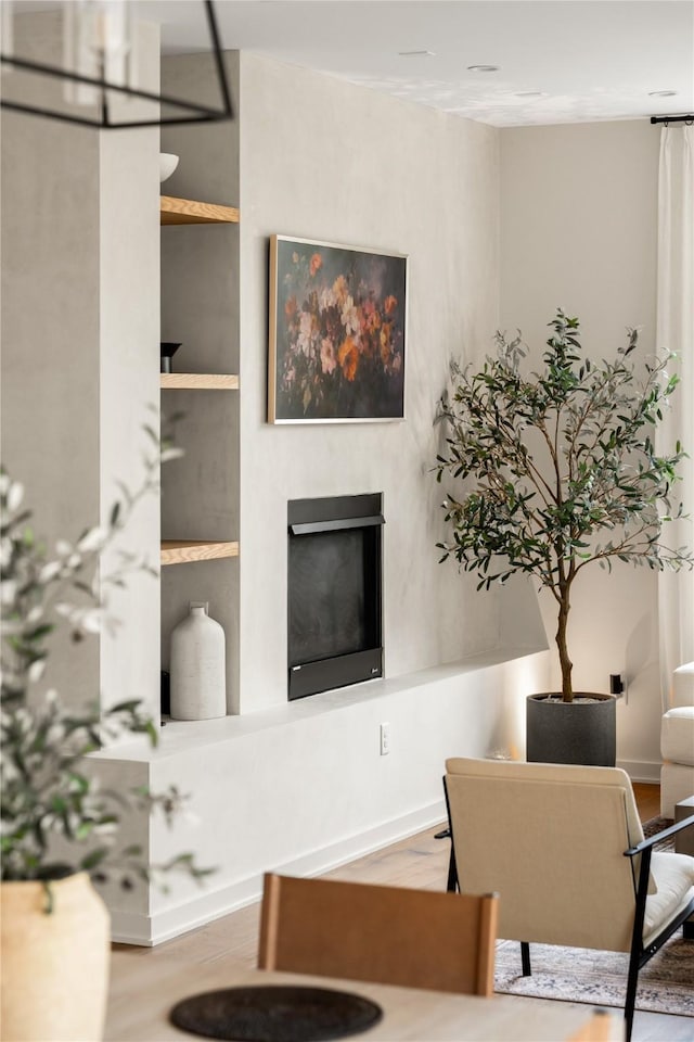 living room featuring hardwood / wood-style flooring