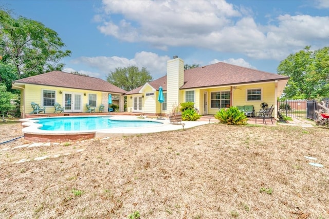 view of pool with a patio