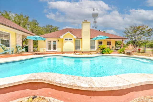 view of pool featuring a patio area