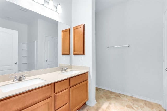 bathroom with vanity