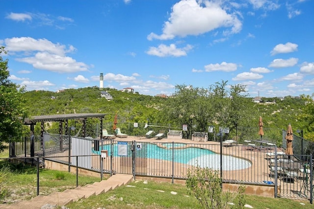 view of pool with a patio area