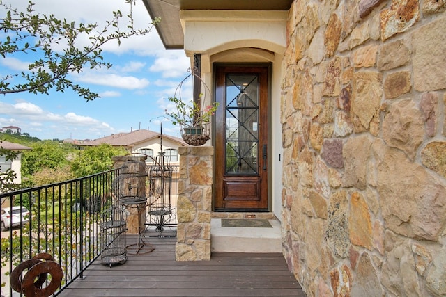 view of doorway to property