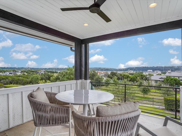19601 Flying J Blvd Unit 15, Spicewood, TX 78669 - balcony featuring a ceiling fan