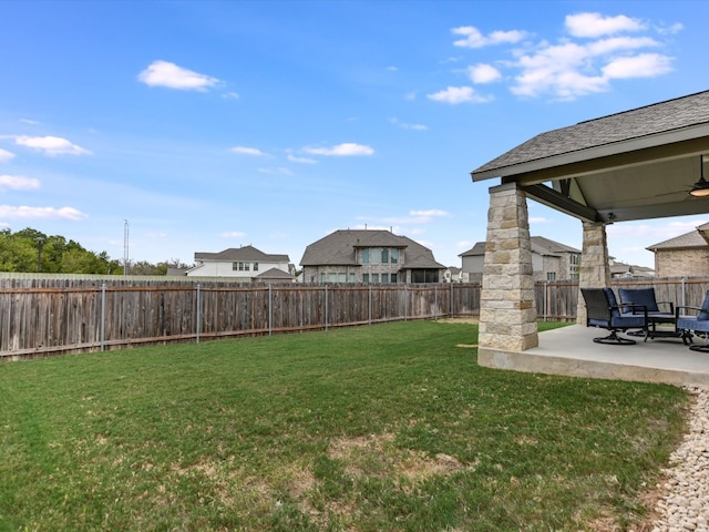 view of yard with a patio