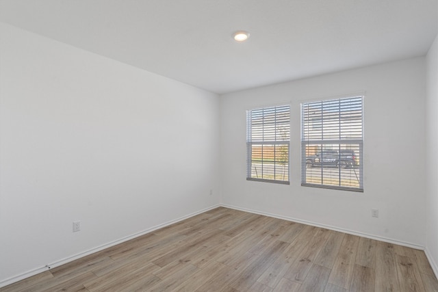 empty room featuring light hardwood / wood-style flooring