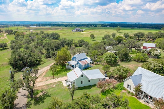 bird's eye view featuring a rural view