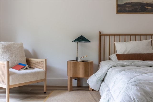 bedroom featuring hardwood / wood-style flooring