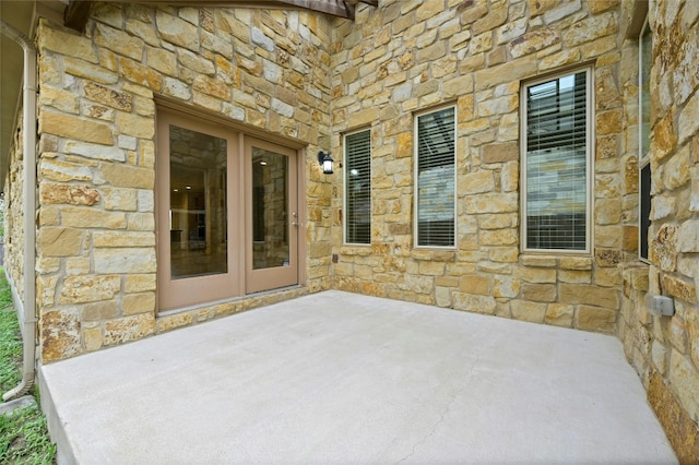 view of patio / terrace featuring french doors