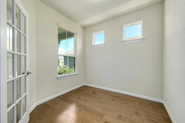 empty room featuring light hardwood / wood-style flooring