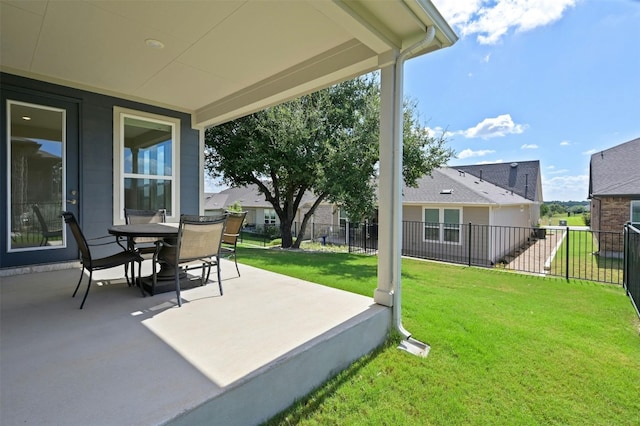 view of yard with a patio