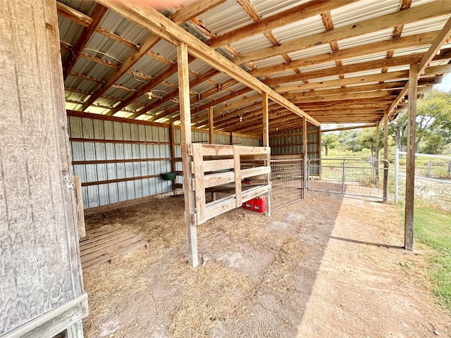 view of horse barn