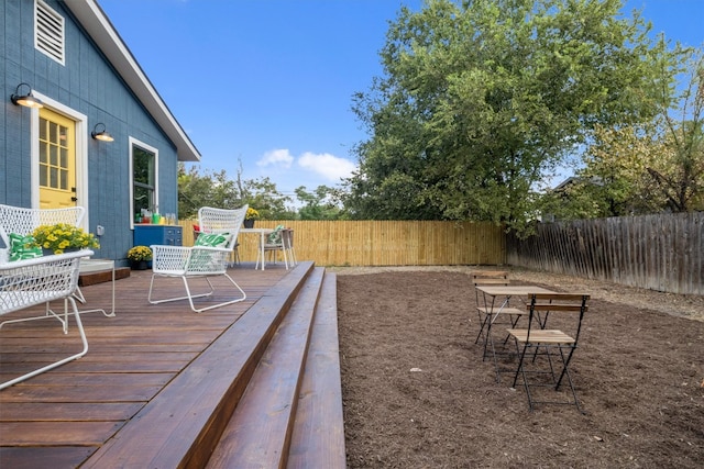 view of wooden terrace