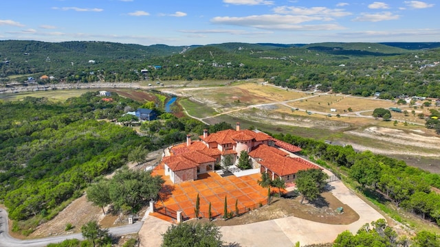 bird's eye view featuring a mountain view