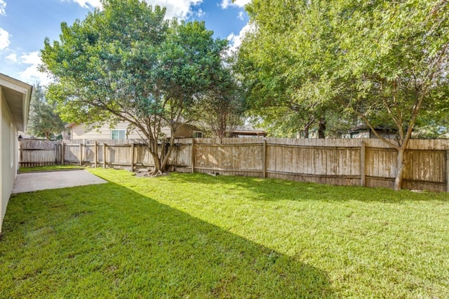 view of yard featuring a patio