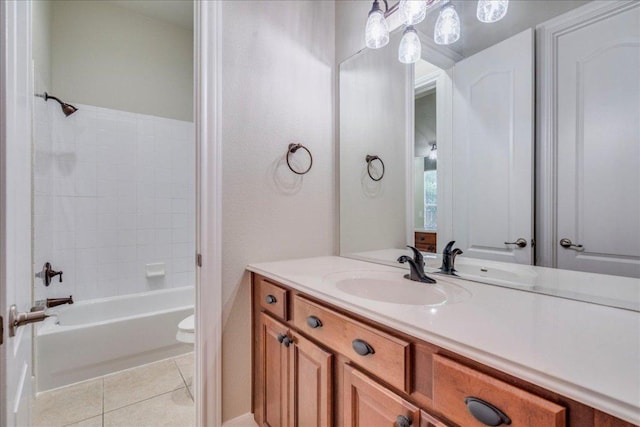 175 Blazing Star Dr, Austin, TX 78737 - full bath with vanity, tile patterned flooring, and shower / bathtub combination