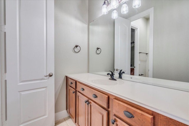175 Blazing Star Dr, Austin, TX 78737 - bathroom with vanity and tile patterned floors