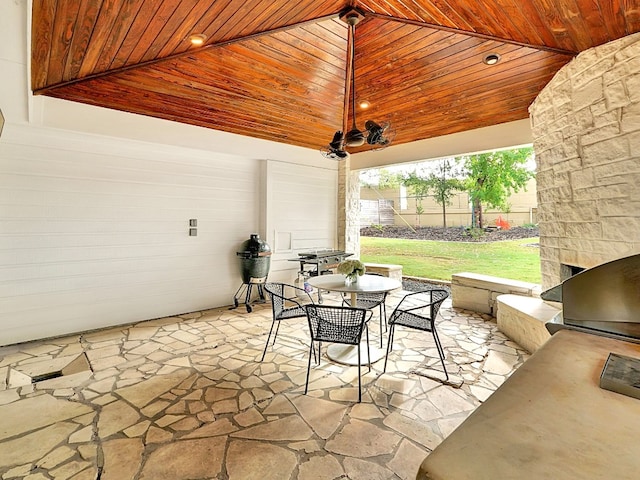 view of patio / terrace with area for grilling