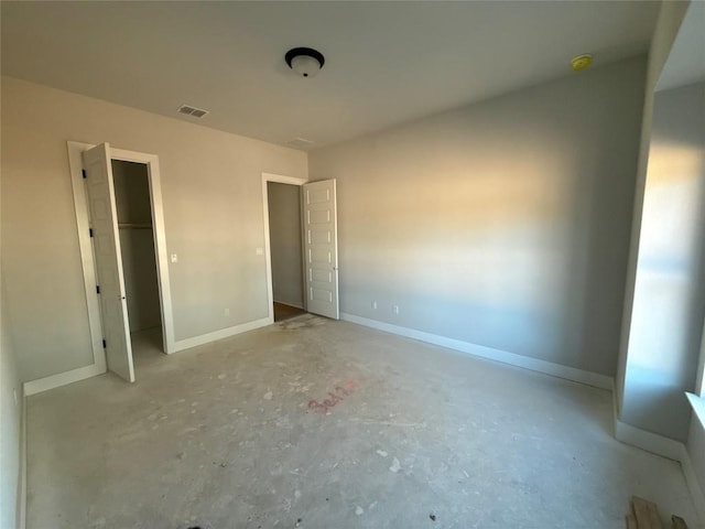 unfurnished bedroom with a closet