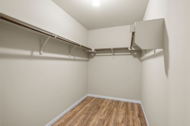 walk in closet featuring hardwood / wood-style floors