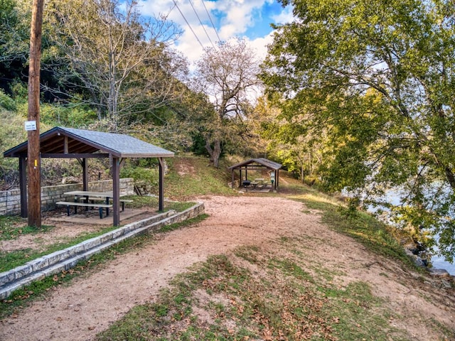 view of home's community with a gazebo