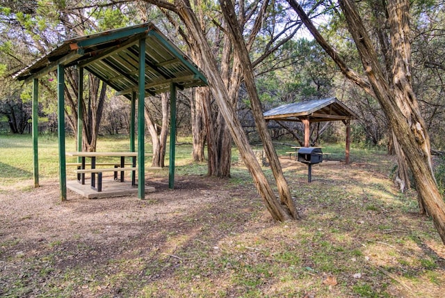 view of property's community with a gazebo