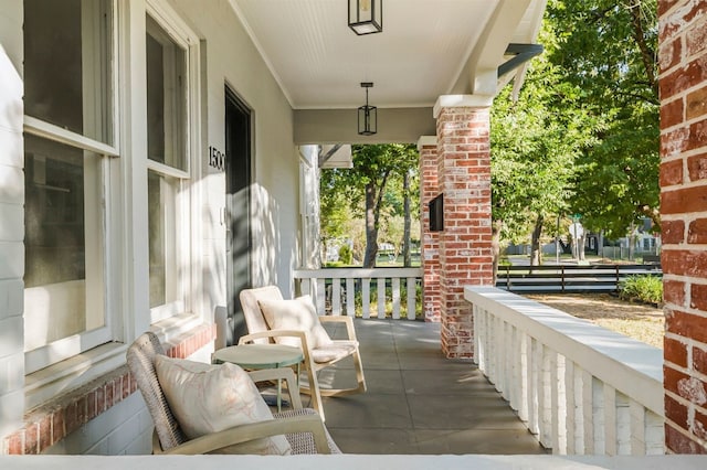 view of patio / terrace featuring covered porch