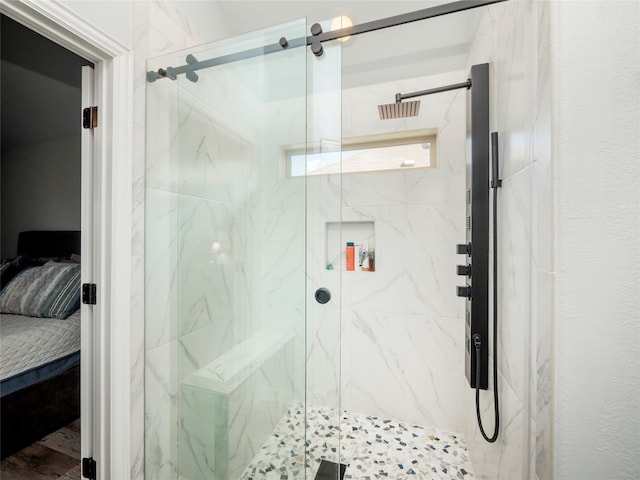 bathroom with walk in shower