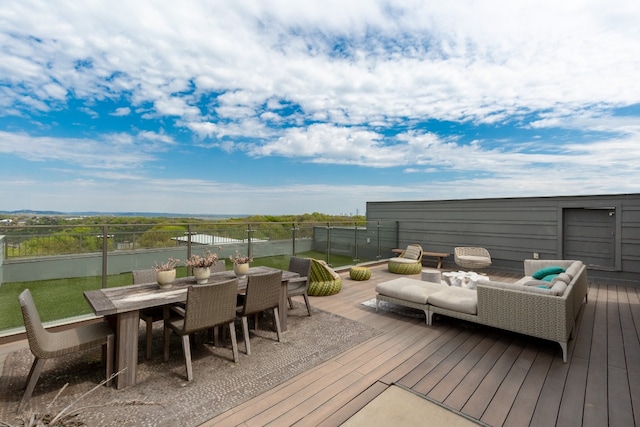 view of wooden terrace