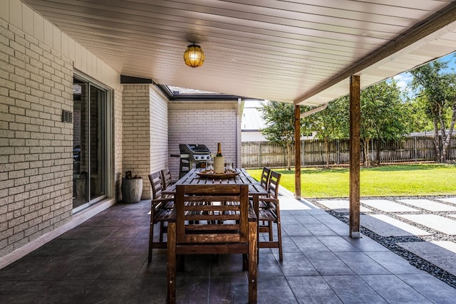 view of patio / terrace featuring grilling area